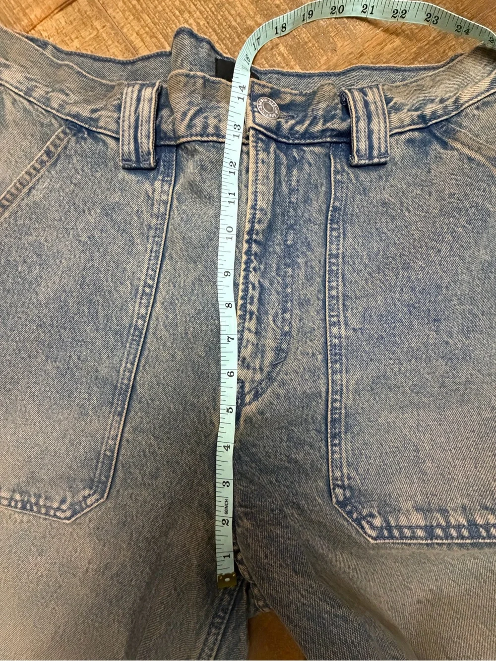 H&M Men's Relaxed Carpenter Jeans — Faded Gray-Blue